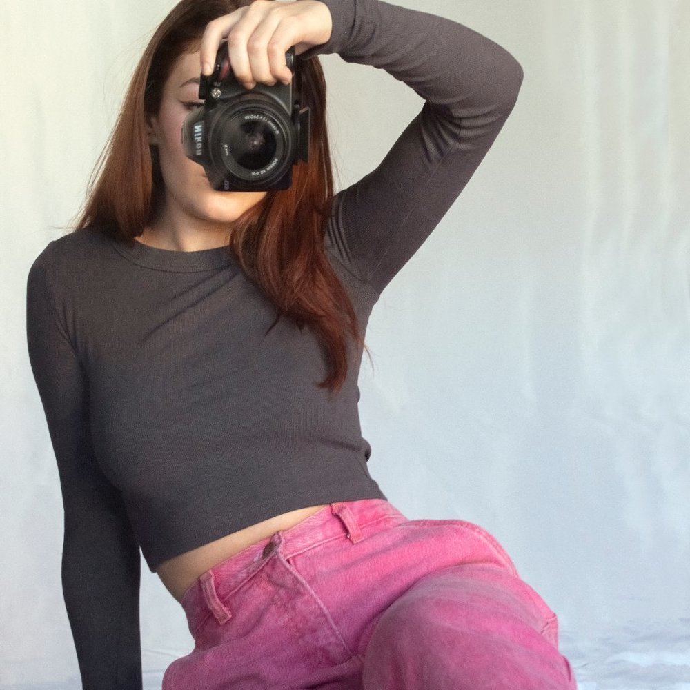 Ribbed Long Sleeve Crop